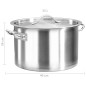 vidaXL Olla de acero inoxidable 32 L 40x26 cm vidaXL Olla de acero inoxidable 32 L 40x26 cm