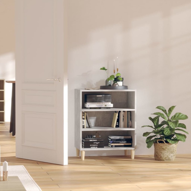 vidaXL Aparador de madera contrachapada gris hormigón 57x35x70 cm vidaXL Aparador de madera contrachapada gris hormigón 57x35x70 cm