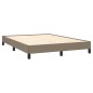 vidaXL Estructura de cama de tela gris taupe 140x190 cm vidaXL Estructura de cama de tela gris taupe 140x190 cm