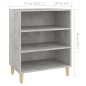 vidaXL Aparador de madera contrachapada gris hormigón 57x35x70 cm vidaXL Aparador de madera contrachapada gris hormigón 57x35x70 cm