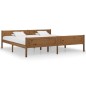 vidaXL Estructura de cama madera maciza pino marrón miel 200x200 cm