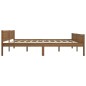vidaXL Estructura de cama madera maciza pino marrón miel 200x200 cm