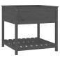 vidaXL Jardinera con estante madera maciza pino gris 82,5x82,5x81 cm vidaXL Jardinera con estante madera maciza pino gris 82,5x82,5x81 cm