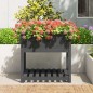 vidaXL Jardinera con estante madera maciza pino gris 82,5x82,5x81 cm vidaXL Jardinera con estante madera maciza pino gris 82,5x82,5x81 cm