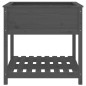 vidaXL Jardinera con estante madera maciza pino gris 82,5x82,5x81 cm vidaXL Jardinera con estante madera maciza pino gris 82,5x82,5x81 cm
