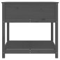 vidaXL Jardinera con estante madera maciza pino gris 82,5x82,5x81 cm vidaXL Jardinera con estante madera maciza pino gris 82,5x82,5x81 cm