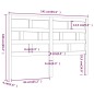 vidaXL Cabecero de cama madera maciza de pino negro 141x4x100 cm