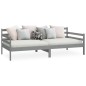 vidaXL Sofá cama de madera maciza de pino gris 90x200 cm vidaXL Sofá cama de madera maciza de pino gris 90x200 cm