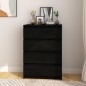 vidaXL Armario auxiliar madera maciza de pino negro 60x36x84 cm