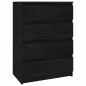 vidaXL Armario auxiliar madera maciza de pino negro 60x36x84 cm