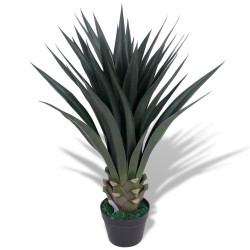 vidaXL Planta de yuca artificial con macetero 85 cm verde