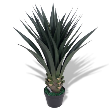 vidaXL Planta de yuca artificial con macetero 85 cm verde