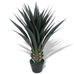 vidaXL Planta de yuca artificial con macetero 85 cm verde