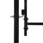 vidaXL Cancela de valla con una puerta y arcos acero negro 1x1,2 m vidaXL Cancela de valla con una puerta y arcos acero negro 1x1,2 m