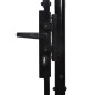 vidaXL Cancela de valla con una puerta y arcos acero negro 1x1,2 m vidaXL Cancela de valla con una puerta y arcos acero negro 1x1,2 m