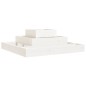 vidaXL Jardinera de madera maciza de pino blanco 80x80x27 cm vidaXL Jardinera de madera maciza de pino blanco 80x80x27 cm