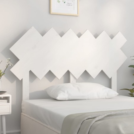 vidaXL Cabecero de cama madera maciza de pino blanco 122,5x3x80,5 cm