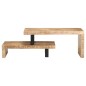 vidaXL Set de 2 mesas de centro de madera maciza de mango vidaXL Set de 2 mesas de centro de madera maciza de mango