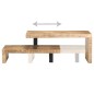 vidaXL Set de 2 mesas de centro de madera maciza de mango vidaXL Set de 2 mesas de centro de madera maciza de mango