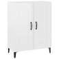 vidaXL Aparador de madera contrachapada blanco brillante 69,5x34x90 cm vidaXL Aparador de madera contrachapada blanco brillante 69,5x34x90 cm