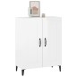 vidaXL Aparador de madera contrachapada blanco brillante 69,5x34x90 cm vidaXL Aparador de madera contrachapada blanco brillante 69,5x34x90 cm
