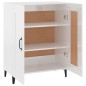 vidaXL Aparador de madera contrachapada blanco brillante 69,5x34x90 cm vidaXL Aparador de madera contrachapada blanco brillante 69,5x34x90 cm