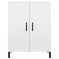 vidaXL Aparador de madera contrachapada blanco brillante 69,5x34x90 cm vidaXL Aparador de madera contrachapada blanco brillante 69,5x34x90 cm