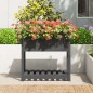 vidaXL Jardinera con estante madera maciza de pino gris 82,5x54x81 cm vidaXL Jardinera con estante madera maciza de pino gris 82,5x54x81 cm