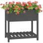 vidaXL Jardinera con estante madera maciza de pino gris 82,5x54x81 cm vidaXL Jardinera con estante madera maciza de pino gris 82,5x54x81 cm