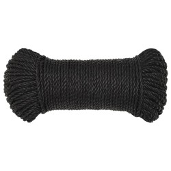 vidaXL Cuerda de trabajo polipropileno negro 8 mm 500 m