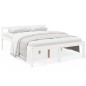 vidaXL Cama para personas mayores madera maciza pino blanca 160x200 cm vidaXL Cama para personas mayores madera maciza pino blanca 160x200 cm