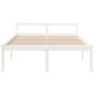 vidaXL Cama para personas mayores madera maciza pino blanca 160x200 cm vidaXL Cama para personas mayores madera maciza pino blanca 160x200 cm