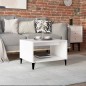 vidaXL Mesa de centro madera contrachapada blanco 60x50x40 cm