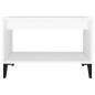 vidaXL Mesa de centro madera contrachapada blanco 60x50x40 cm