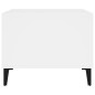 vidaXL Mesa de centro madera contrachapada blanco 60x50x40 cm