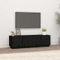 vidaXL Mueble de TV madera maciza de pino negro 140x40x40 cm vidaXL Mueble de TV madera maciza de pino negro 140x40x40 cm
