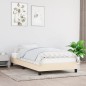 vidaXL Estructura de cama de tela color crema 90x190 cm
