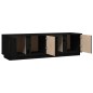 vidaXL Mueble de TV madera maciza de pino negro 140x40x40 cm vidaXL Mueble de TV madera maciza de pino negro 140x40x40 cm