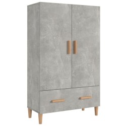 vidaXL Aparador de madera contrachapada gris hormigón 70x31x115 cm