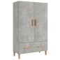 vidaXL Aparador de madera contrachapada gris hormigón 70x31x115 cm vidaXL Aparador de madera contrachapada gris hormigón 70x31x115 cm