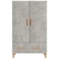 vidaXL Aparador de madera contrachapada gris hormigón 70x31x115 cm vidaXL Aparador de madera contrachapada gris hormigón 70x31x115 cm