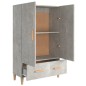 vidaXL Aparador de madera contrachapada gris hormigón 70x31x115 cm vidaXL Aparador de madera contrachapada gris hormigón 70x31x115 cm