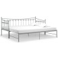 vidaXL Estructura de sofá cama extraíble de metal gris 90x200 cm