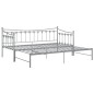 vidaXL Estructura de sofá cama extraíble de metal gris 90x200 cm