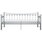 vidaXL Estructura de sofá cama extraíble de metal gris 90x200 cm