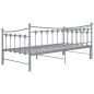 vidaXL Estructura de sofá cama extraíble de metal gris 90x200 cm