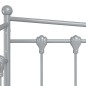 vidaXL Estructura de sofá cama extraíble de metal gris 90x200 cm