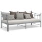 vidaXL Estructura de sofá cama extraíble de metal gris 90x200 cm
