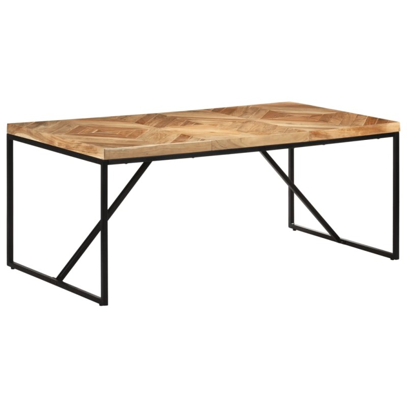 vidaXL Mesa de comedor de madera maciza de acacia y mango 180x90x76 cm vidaXL Mesa de comedor de madera maciza de acacia y mango 180x90x76 cm
