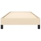 vidaXL Estructura de cama de tela color crema 90x190 cm
